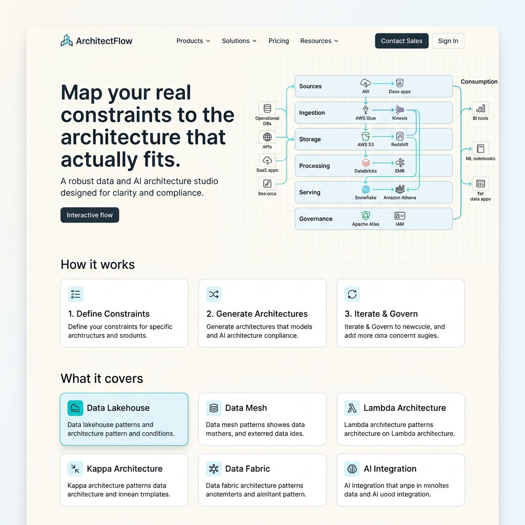 ArchitectFlow — The data & AI architecture studio